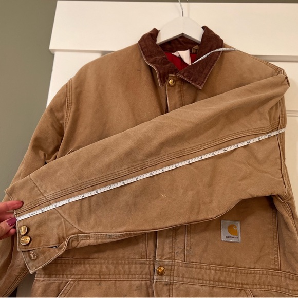 CARHARTT Men's Insulated Coveralls Sz 44 Brown Made in USA - Picture 16 of 16